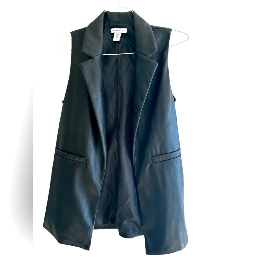 SINCERELY JULES BLACK FAUX FUR VEST